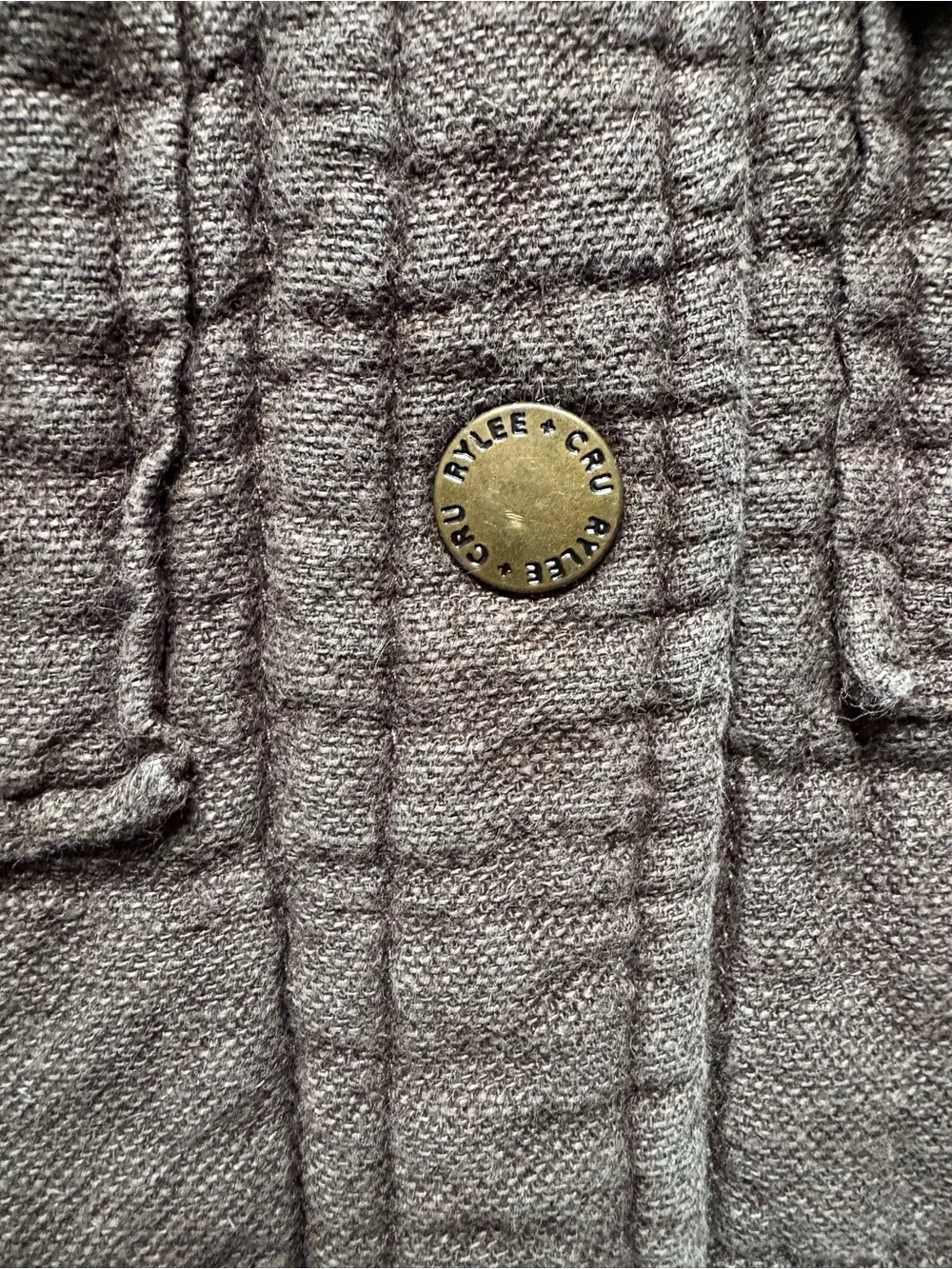 Rylee + Cru Quilted  Jacket in Brown